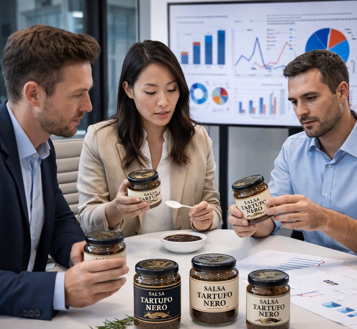 Italian black truffle sauce international buyers