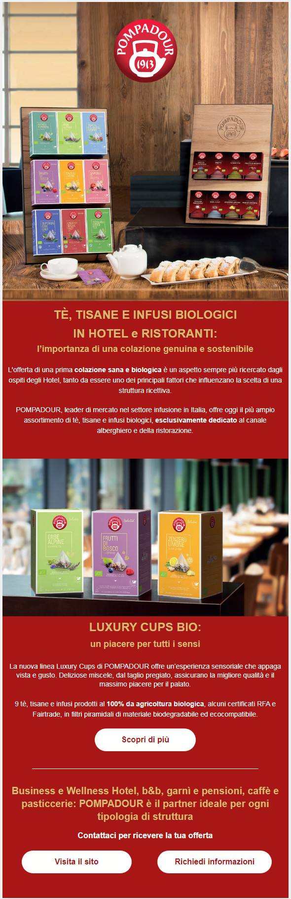 Esempio email marketing B2B - DEM settore HoReCa foodservice