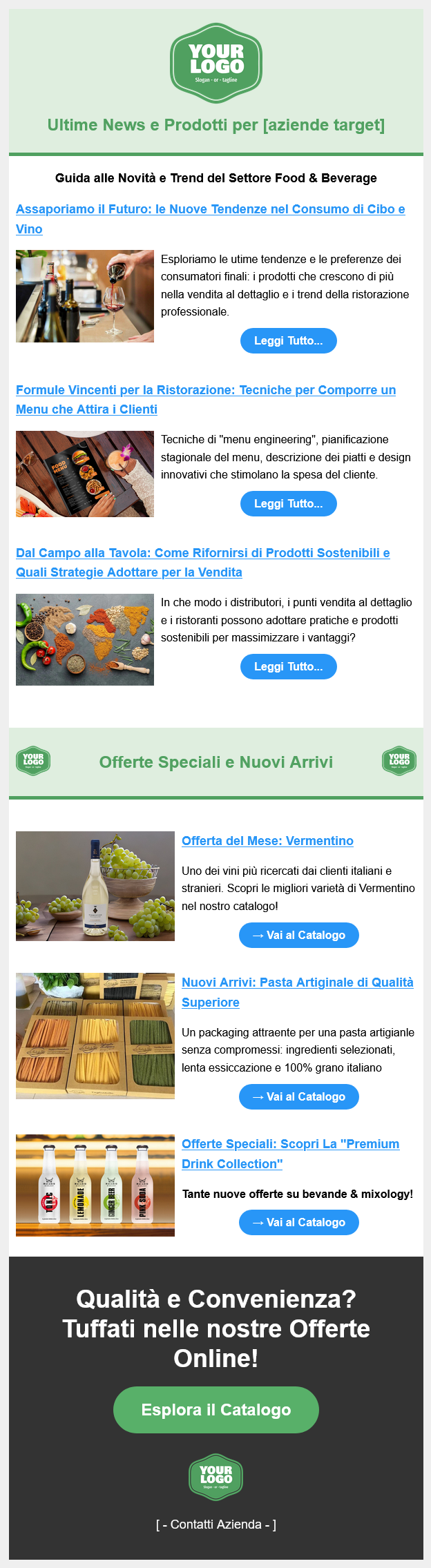 esempio email marketing con contenuti informativi per il B2B