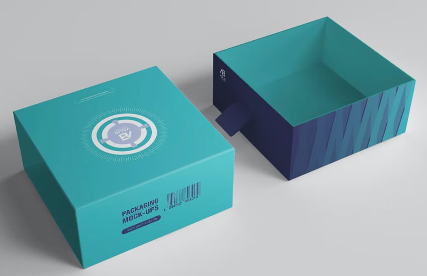 food packaging and design: contrast, box. Example 2